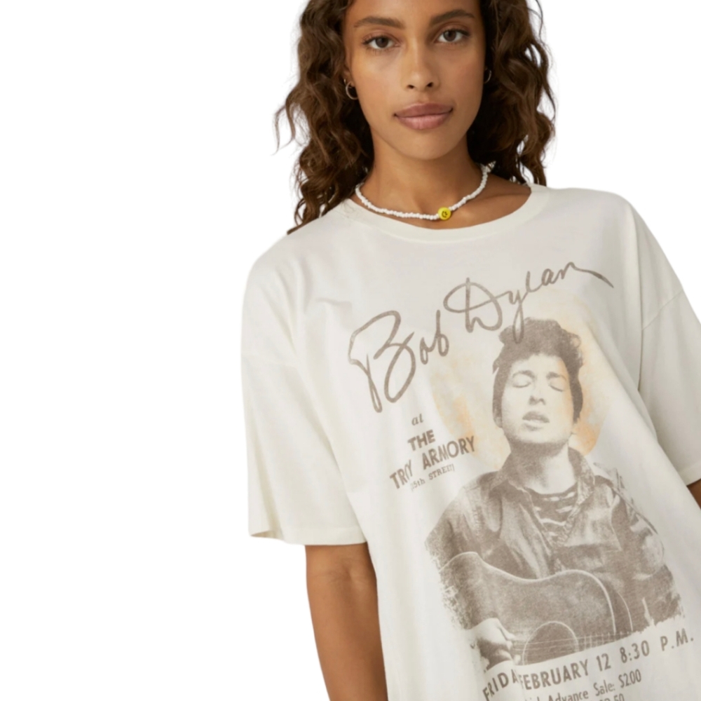NWT Free People Daydreamer Bob Dylan Graphic At The Troy Armory Merch Tee sz M